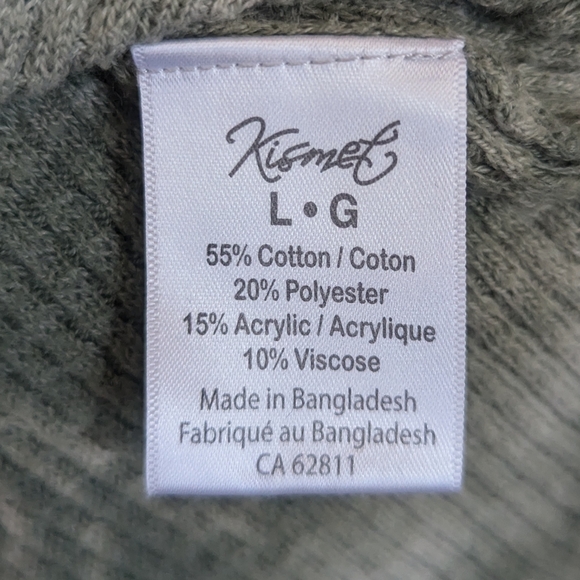 Kismet Green Tie-dye Waffle Knit Sweater - Picture 3 of 4